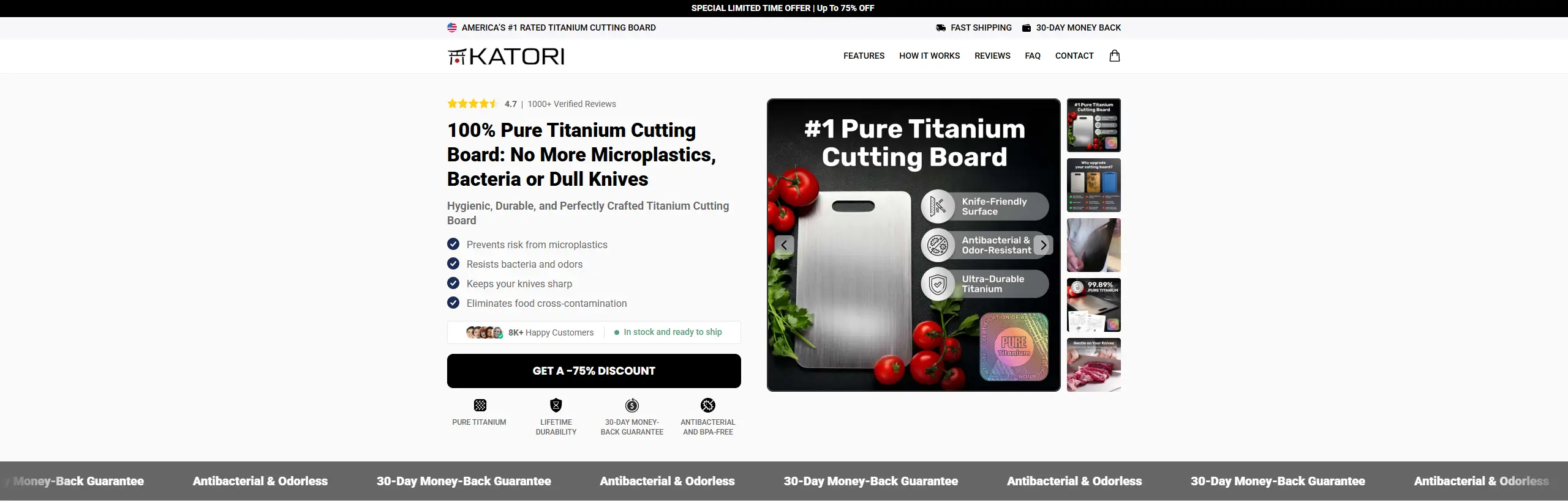 Katori Titanium Cutting Board